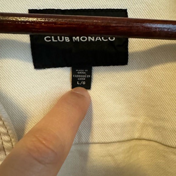 Club Monaco White Denim Jacket - L - Large - Picture 7 of 10